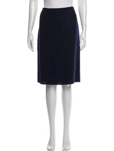 Pre-owned Bill Blass Midi Length Skirt In Blue