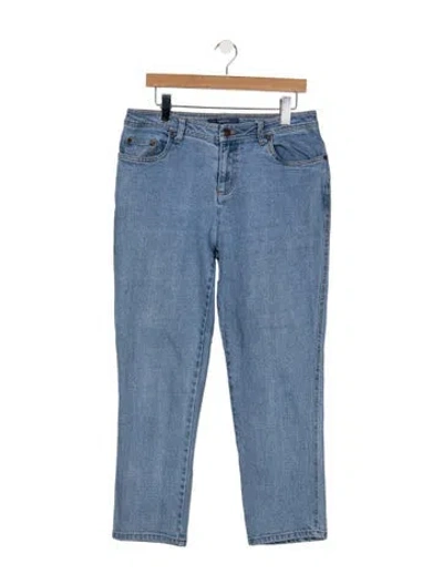 Pre-owned Bill Blass Mid-rise Straight Leg Jeans In Blue