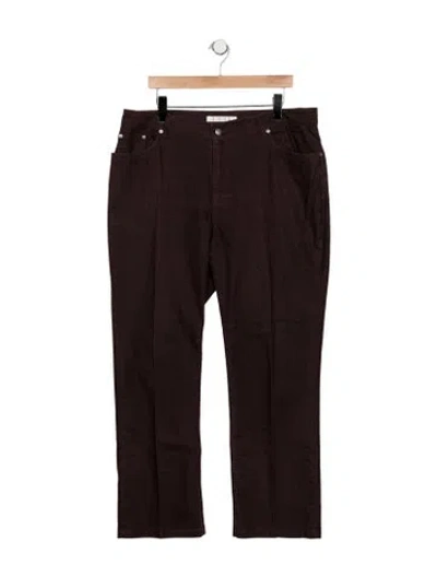 Pre-owned Bill Blass Mid-rise Straight Leg Jeans In Burgundy