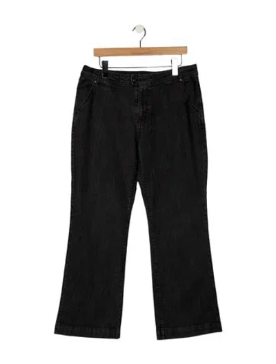 Pre-owned Bill Blass Mid-rise Wide Leg Jeans In Gray