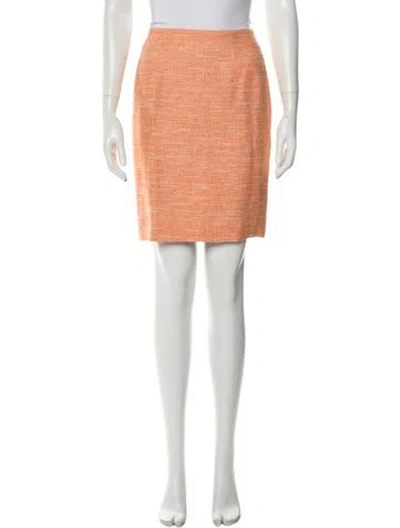 Pre-owned Bill Blass Mini Skirt In Orange