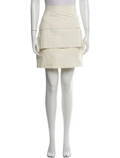 Pre-owned Bill Blass Mini Skirt In White
