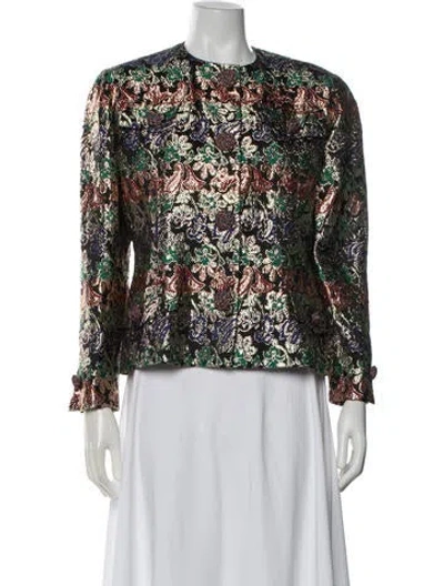 Pre-owned Bill Blass Paisley Print Jacket In Multi