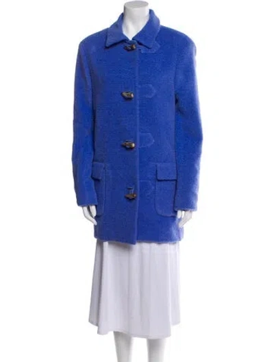 Pre-owned Bill Blass Peacoat In Purple