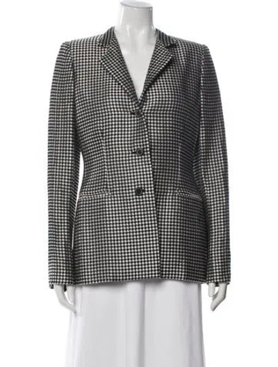 Pre-owned Bill Blass Printed Evening Jacket In Black