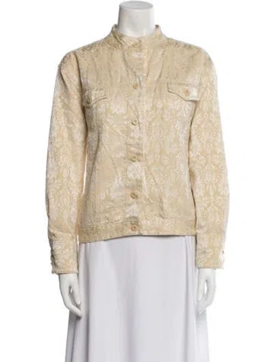 Pre-owned Bill Blass Printed Jacket In Neutral