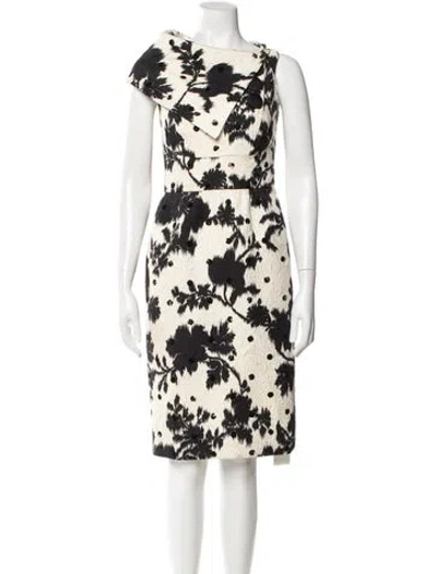 Pre-owned Bill Blass Printed Knee-length Dress In Multi