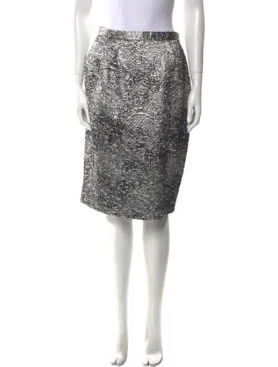 Pre-owned Bill Blass Printed Knee-length Skirt
