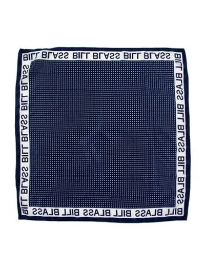 Pre-owned Bill Blass Printed Scarf In Blue