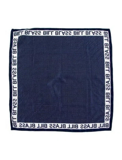 Pre-owned Bill Blass Printed Scarf In Blue