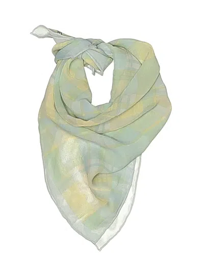 Pre-owned Bill Blass Scarf In Green