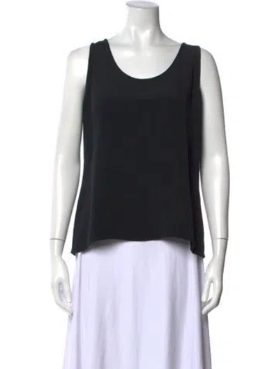 Pre-owned Bill Blass Scoop Neck Sleeveless Top In Black