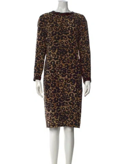 Pre-owned Bill Blass Silk Knee-length Dress In Black