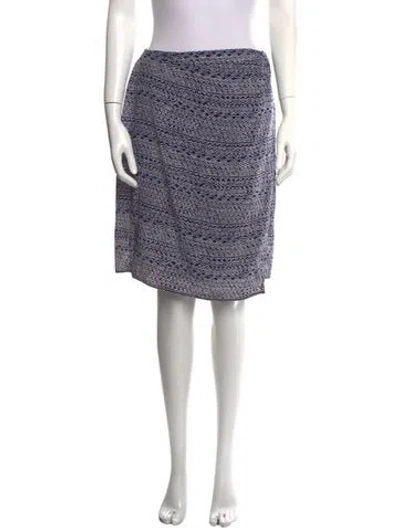 Pre-owned Bill Blass Silk Knee-length Skirt In Blue