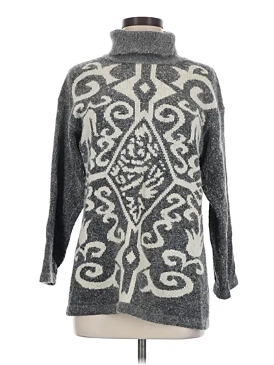 Pre-owned Bill Blass Silk Pullover Sweater In Gray