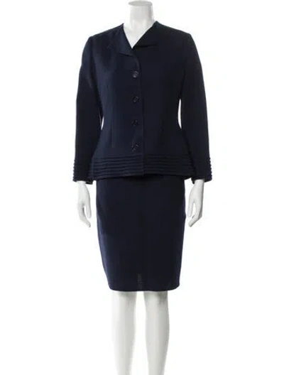 Pre-owned Bill Blass Skirt Set In Blue