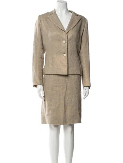 Pre-owned Bill Blass Skirt Set In Neutral
