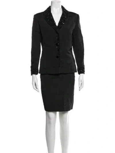 Pre-owned Bill Blass Skirt Suit In Black