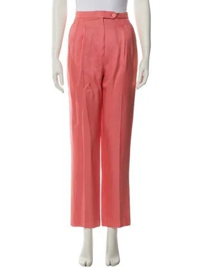 Pre-owned Bill Blass Straight Leg Pants In Pink