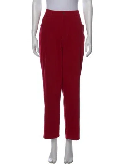 Pre-owned Bill Blass Straight Leg Pants In Red