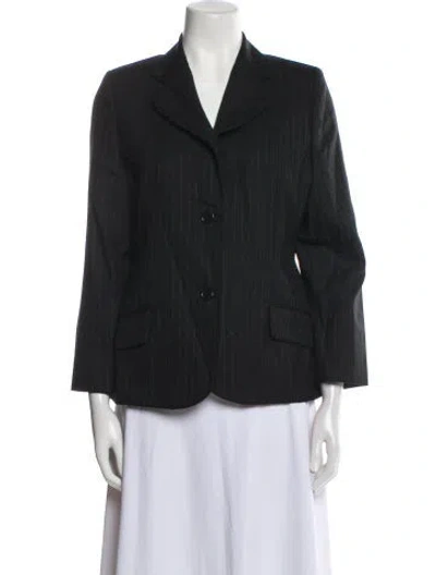 Pre-owned Bill Blass Striped Blazer In Multi