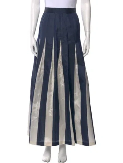 Pre-owned Bill Blass Striped Long Skirt In Multi
