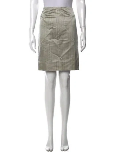 Pre-owned Bill Blass Striped Mini Skirt In Neutrals