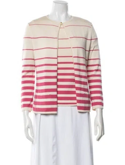 Pre-owned Bill Blass Striped Set In Neutrals