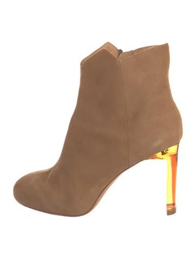Pre-owned Bill Blass Suede Boots In Neutrals