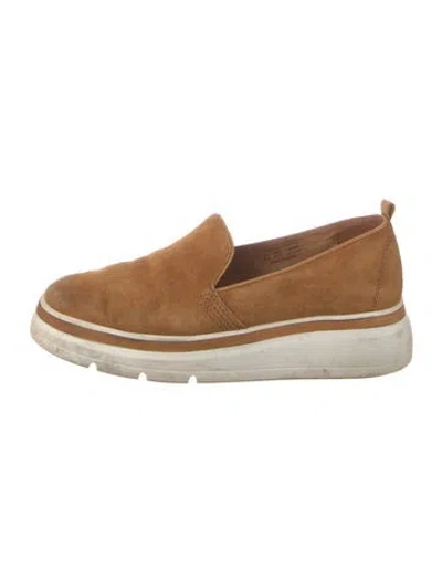 Pre-owned Bill Blass Suede Loafer Sneakers In Brown