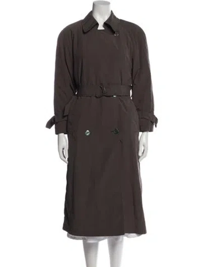 Pre-owned Bill Blass Trench Coat In Brown