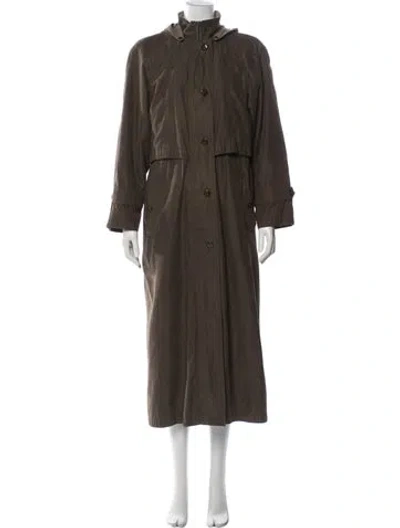 Pre-owned Bill Blass Trench Coat In Green