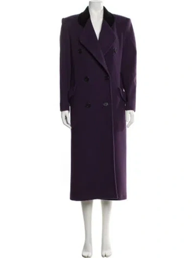 Pre-owned Bill Blass Trench Coat In Purple