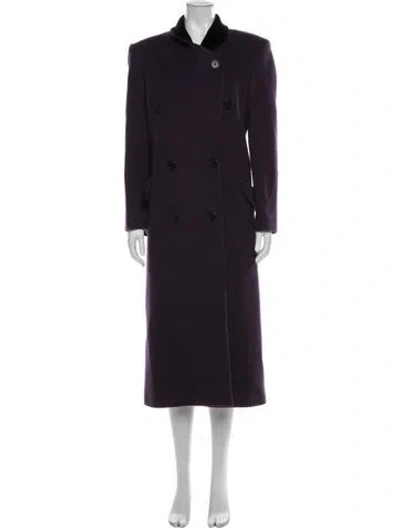 Pre-owned Bill Blass Trench Coat In Purple