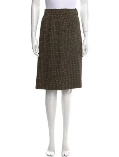 Pre-owned Bill Blass Tweed Pattern Knee-length Skirt
