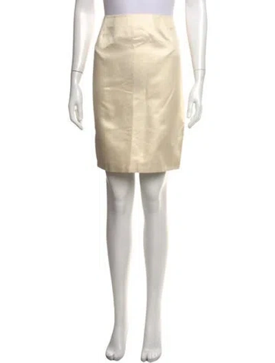 Pre-owned Bill Blass Tweed Pattern Mini Skirt In Neutrals