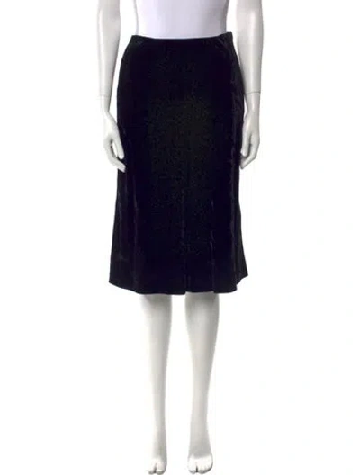 Pre-owned Bill Blass Velvet Knee-length Skirt In Black