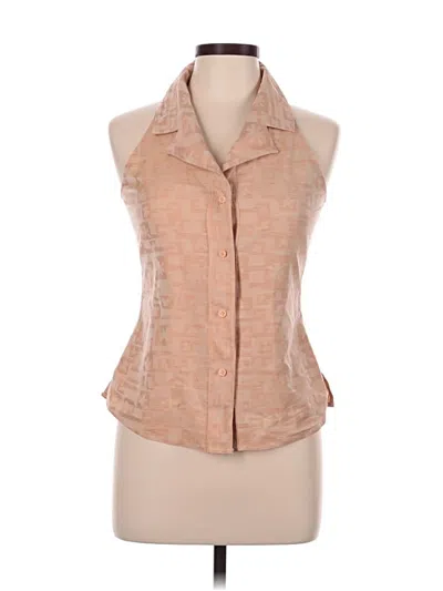 Pre-owned Bill Blass Vest In Tan