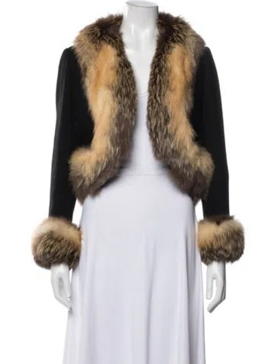 Pre-owned Bill Blass Vintage 1970's Fur Jacket In Black