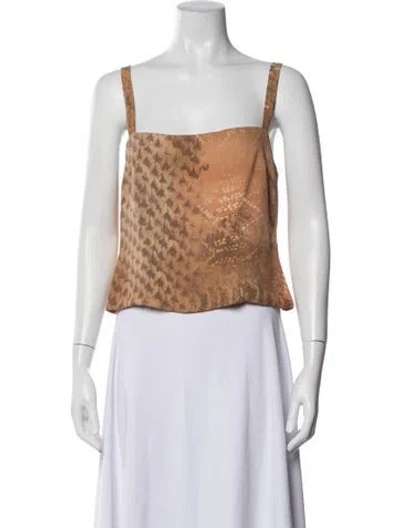 Pre-owned Bill Blass Vintage 1970's Top In Brown