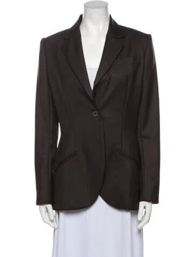 Pre-owned Bill Blass Vintage 1980's Blazer In Gray