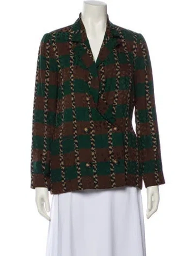 Pre-owned Bill Blass Vintage 1980's Blazer In Green