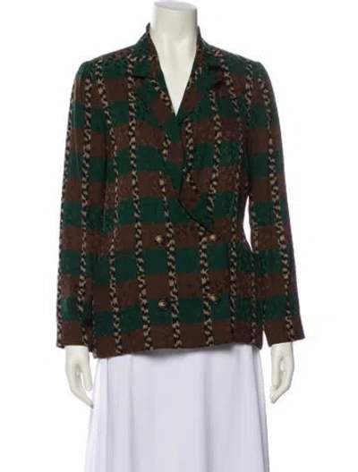 Pre-owned Bill Blass Vintage 1980's Blazer In Green