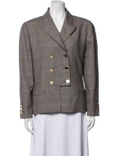 Pre-owned Bill Blass Vintage 1980's Blazer In Grey