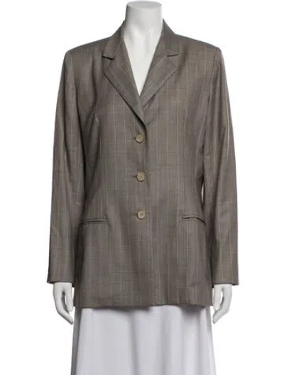 Pre-owned Bill Blass Vintage 1980's Blazer In Grey