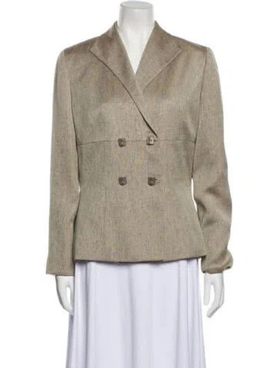 Pre-owned Bill Blass Vintage 1980's Blazer In Neutral