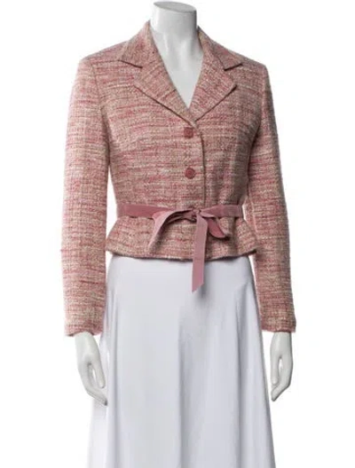 Pre-owned Bill Blass Vintage 1980's Blazer In Neutrals/pink