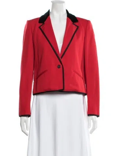 Pre-owned Bill Blass Vintage 1980's Blazer In Red