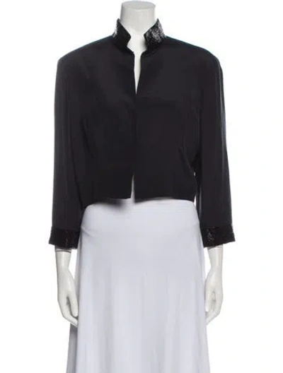 Pre-owned Bill Blass Vintage 1980's Evening Jacket In Black