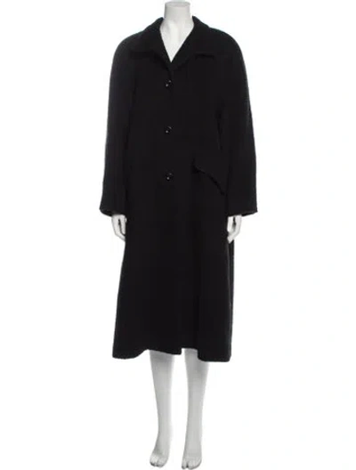 Pre-owned Bill Blass Vintage 1980's Faux Fur Coat In Black